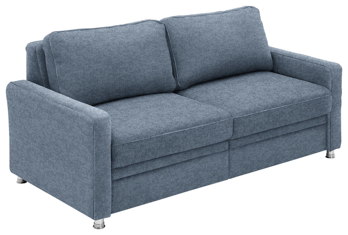 SCHLAFSOFA in Blau  - Blau, KONVENTIONELL, Textil/Metall (206/90/100cm) - Beldomo Style