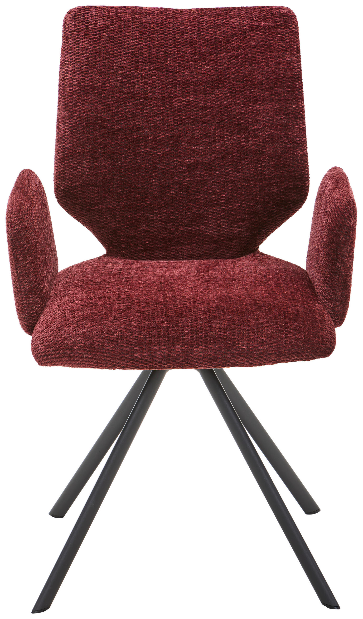 ARMLEHNSTUHL  in Stahl Struktur  - Bordeaux/Anthrazit, Design, Textil/Metall (50/92/64cm) - Venjakob