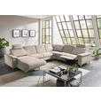 WOHNLANDSCHAFT in Chenille Hellbraun  - Hellbraun/Alufarben, Design, Textil/Metall (170/333/265cm) - Dieter Knoll