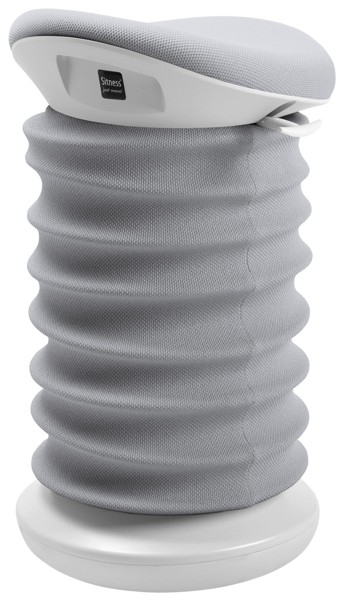 BÜROHOCKER Weiß, Grauweiß  - Grauweiß/Weiß, Design, Kunststoff/Textil (37,5/53-64/36cm) - Topstar