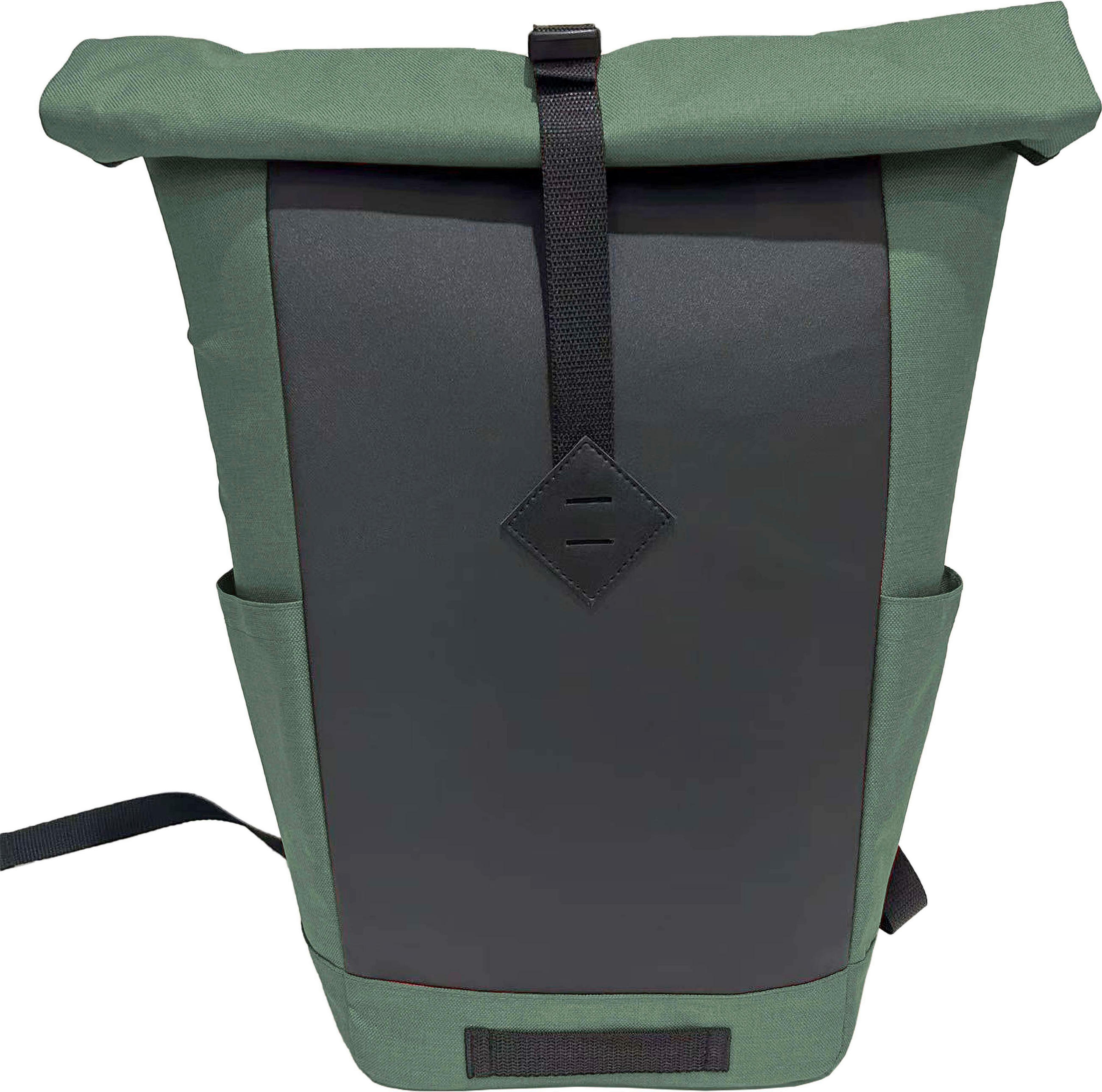 Rucksack mit Kühlfach  - Anthrazit/Grün, Basics, Kunststoff/Textil (32,5/14,5/62,5cm) - Ambia Home