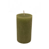 VALCOVÁ SVIEČKA - olivovozelená, Basics, prírodné materiály (6,8/12cm) - Ambia Home
