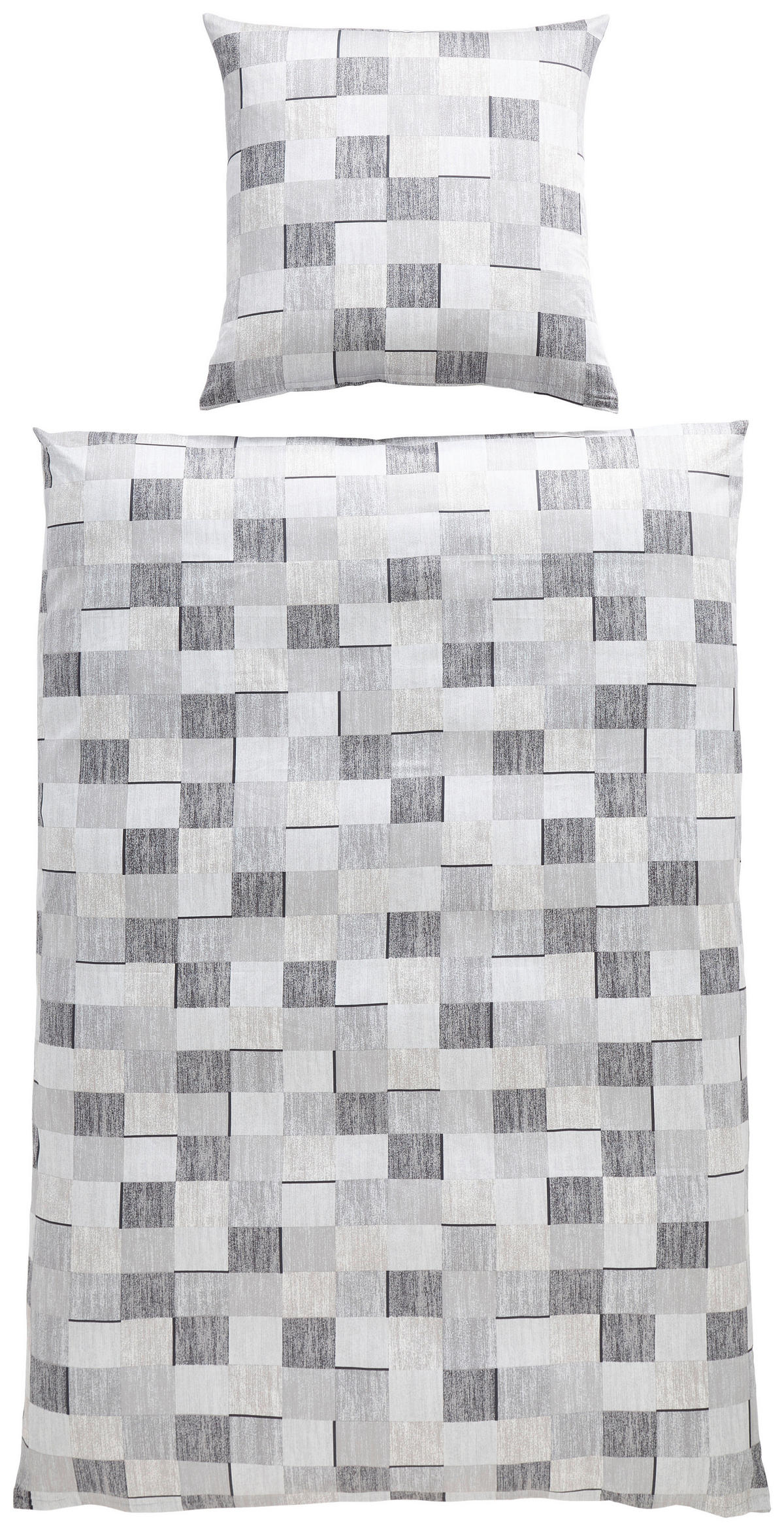 BETTWÄSCHE PALERMO Makosatin 135/200 cm  - Anthrazit/Grau, Design, Textil (135/200cm) - Janine