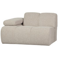 SOFAELEMENT Mojo Bouclé Beige  - Beige/Schwarz, Design, Kunststoff/Textil (97/74/124cm) - Livetastic