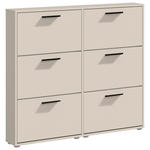 SCHUHKIPPER - Kaschmir/Schwarz, Design, Holzwerkstoff/Kunststoff (116/103/17cm) - Carryhome