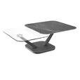 COUCHTISCH in Metall, Glas, Keramik 80-127/80/40 cm  - Silberfarben/Titanfarben, Design, Glas/Keramik (80-127/80/40cm) - Dieter Knoll