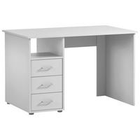 SCHREIBTISCH 70/115,8/74 cm  in Weiß  - Silberfarben/Weiß, MODERN, Holzwerkstoff/Metall (70/115,8/74cm) - MID.YOU