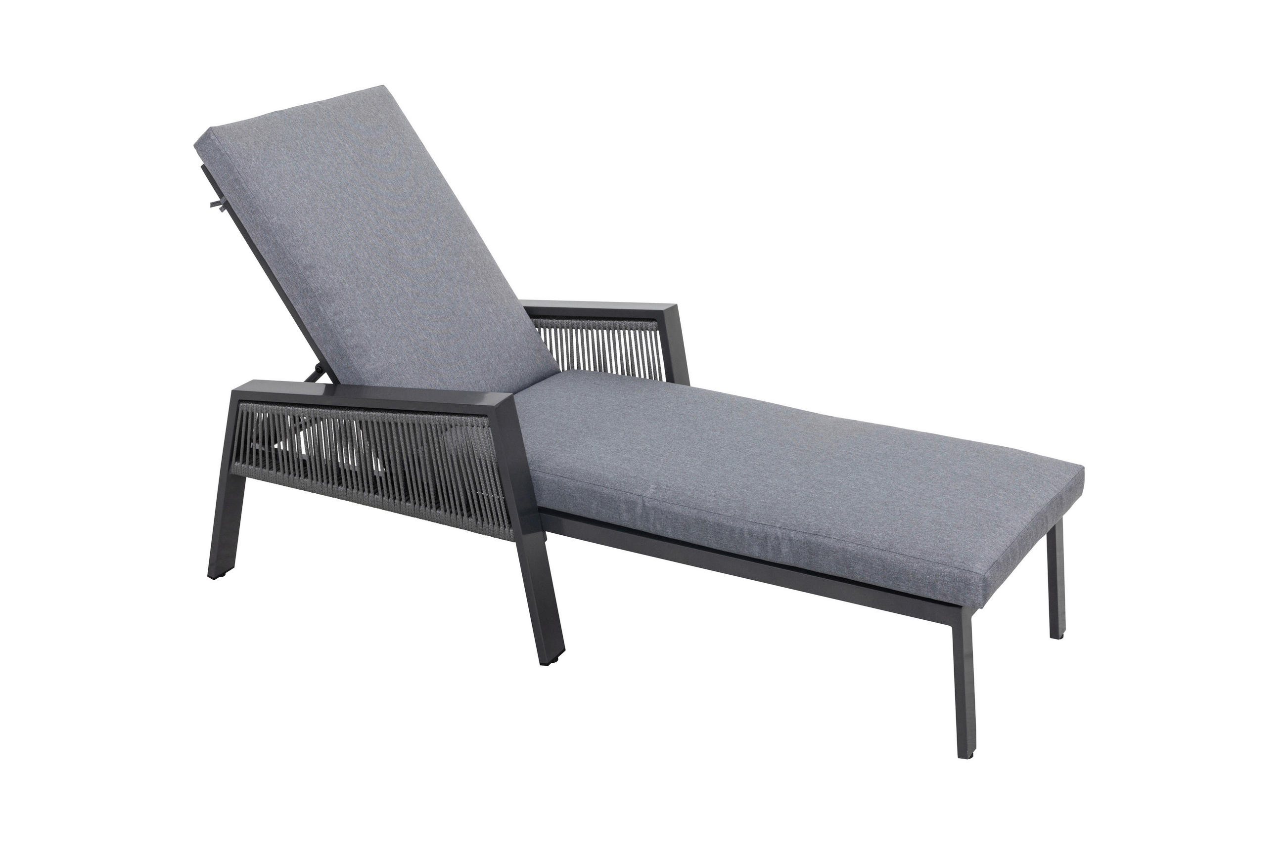 LEŽALJKA  svijetlo siva  metal, tekstil      - svijetlo siva, Design, metal/tekstil (74/100/54/171/201cm) - Amatio