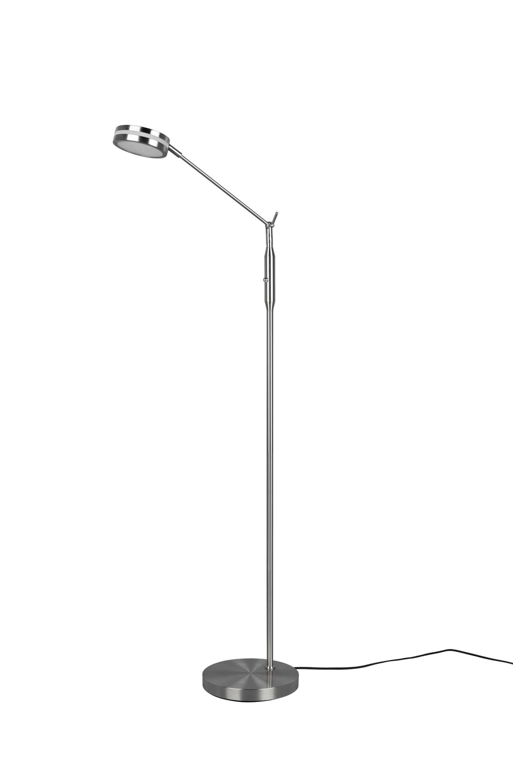 LED-GOLVLAMPA Franklin 23/133 cm    - nickelfärgad, Basics, metall (23/133cm) - Trio Leuchten
