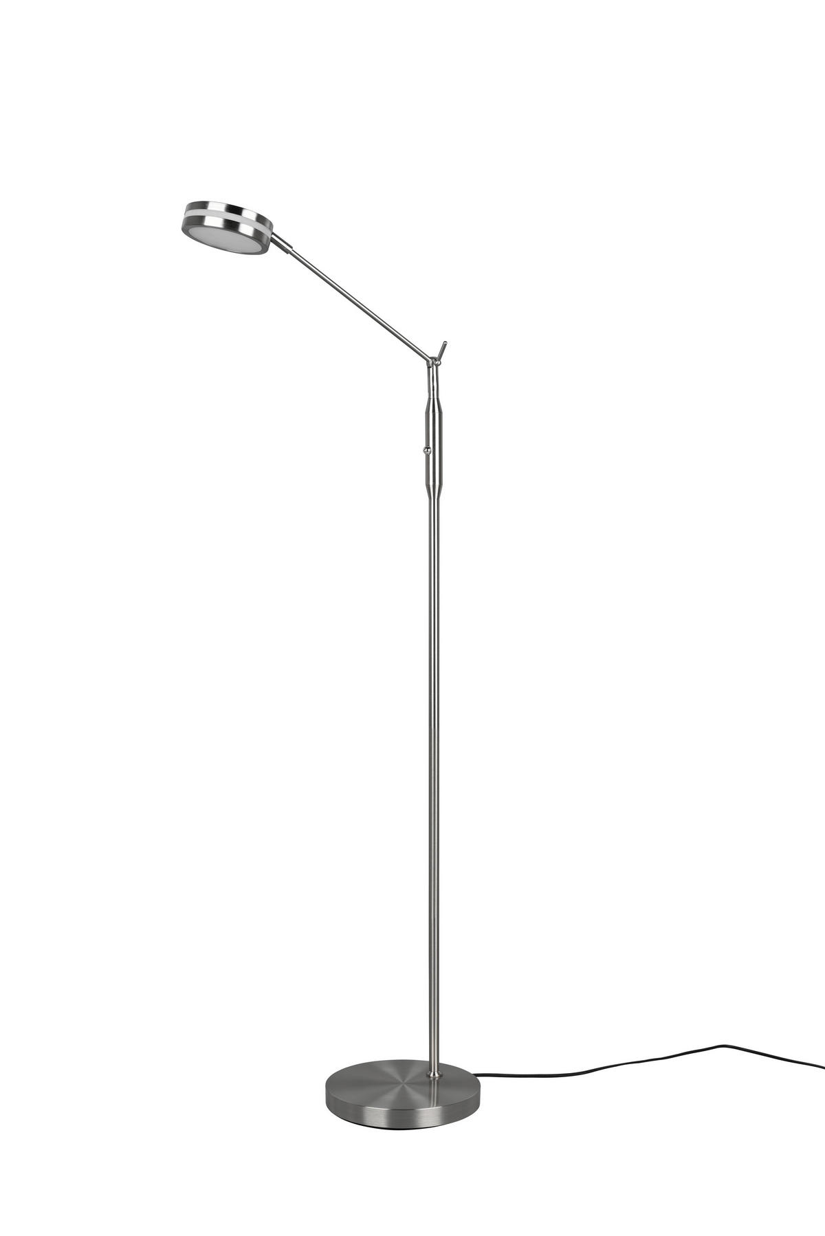 LED-STEHLEUCHTE - Nickelfarben, Basics, Metall (23/133cm) - Trio Leuchten
