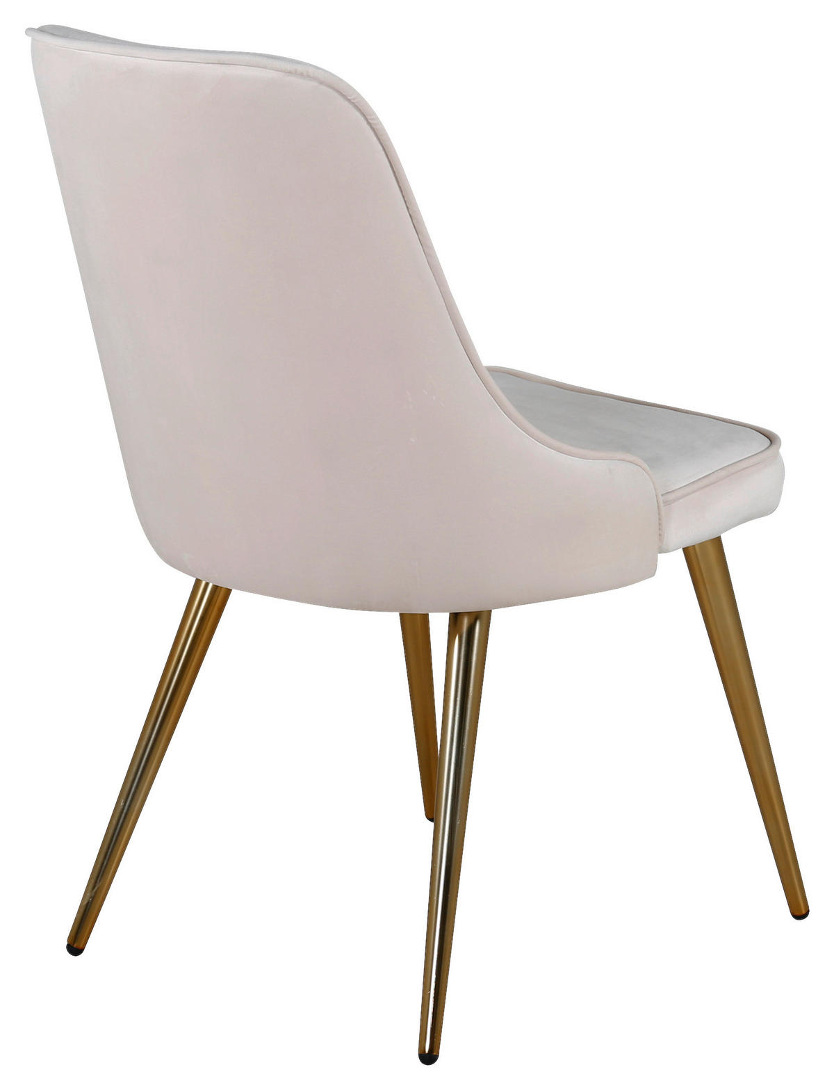 STOLSET stål sammet  - beige/mässingsfärgad, Design, metall/textil (50/88.5/66cm) - Livetastic
