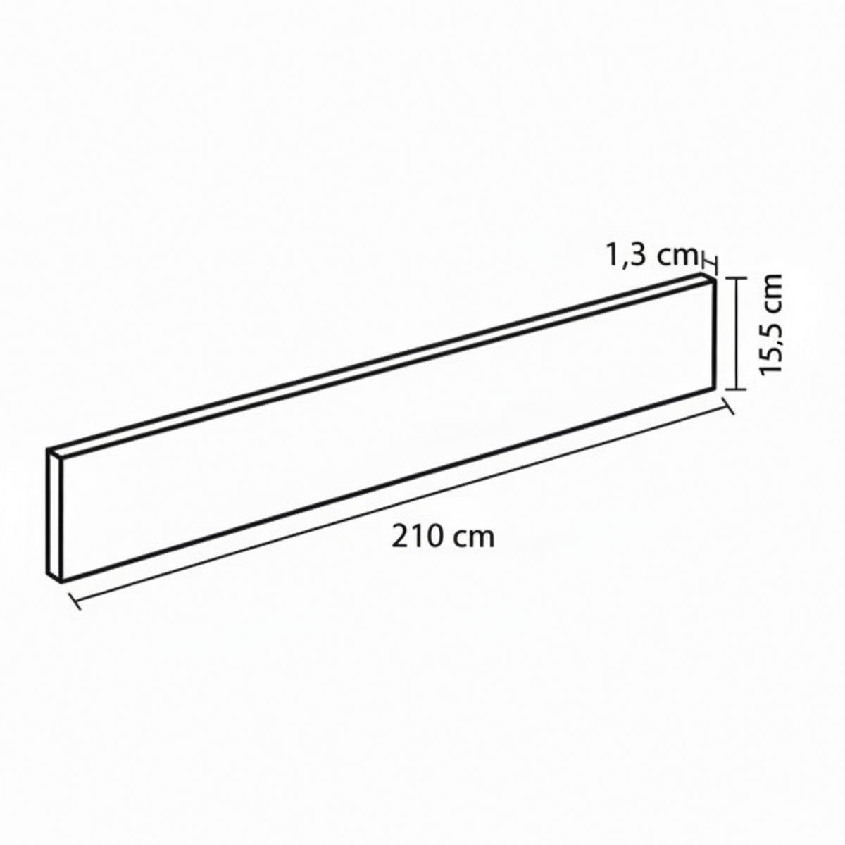 SOCKEL  - Weiß, Basics, Holzwerkstoff (210/15,5/1,3cm) - Impuls
