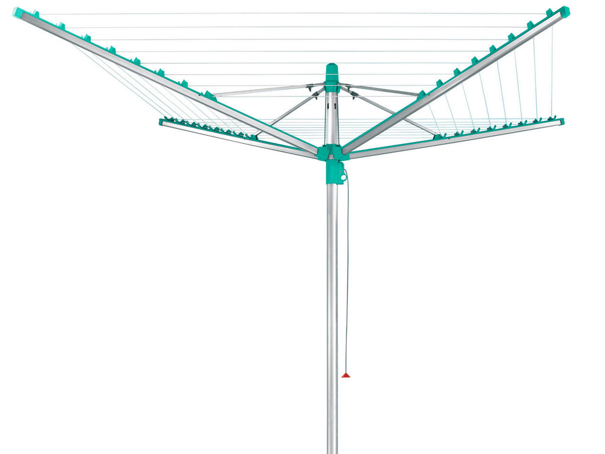 WÄSCHESPINNE LINOMATIC 500 EASY  - Silberfarben/Grün, Basics, Metall (328/203cm) - Leifheit