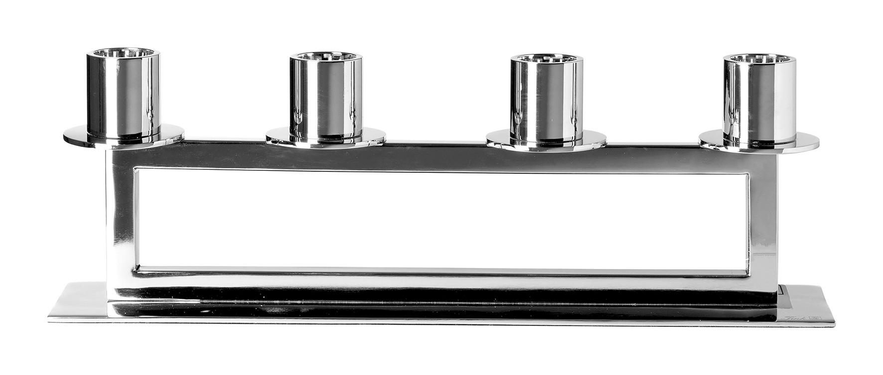 STABKERZENHALTER - Silberfarben, Basics, Metall (7,5/38/11,5cm) - Fink