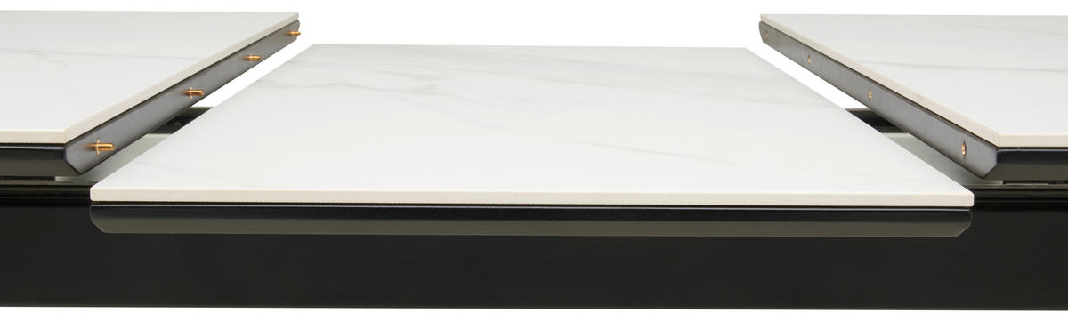 STOL ZA BLAGOVAONICU  crna, bijela  metal, keramika, drvni materijal      - bijela/crna, Lifestyle, drvni materijal/metal (160-200/76/90cm) - MID.YOU
