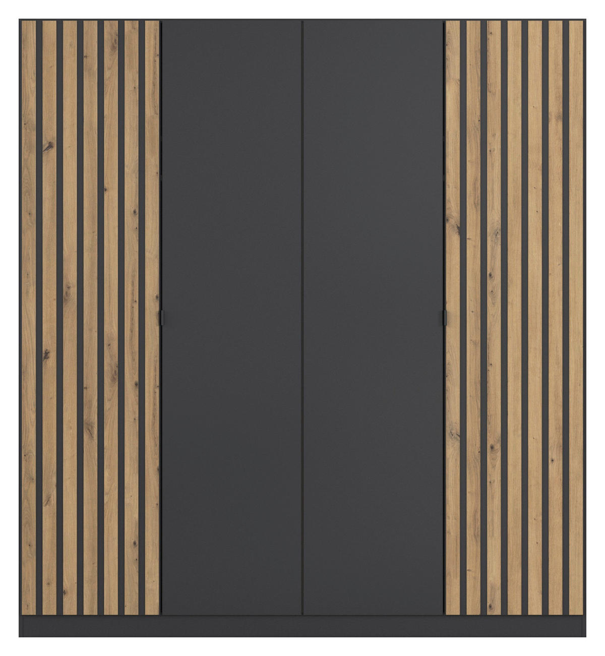 DREHTÜRENSCHRANK  in Grau, Eiche Artisan  - Eiche Artisan/Grau, MODERN, Holzwerkstoff/Metall (181/197/54cm) - Rauch Möbel