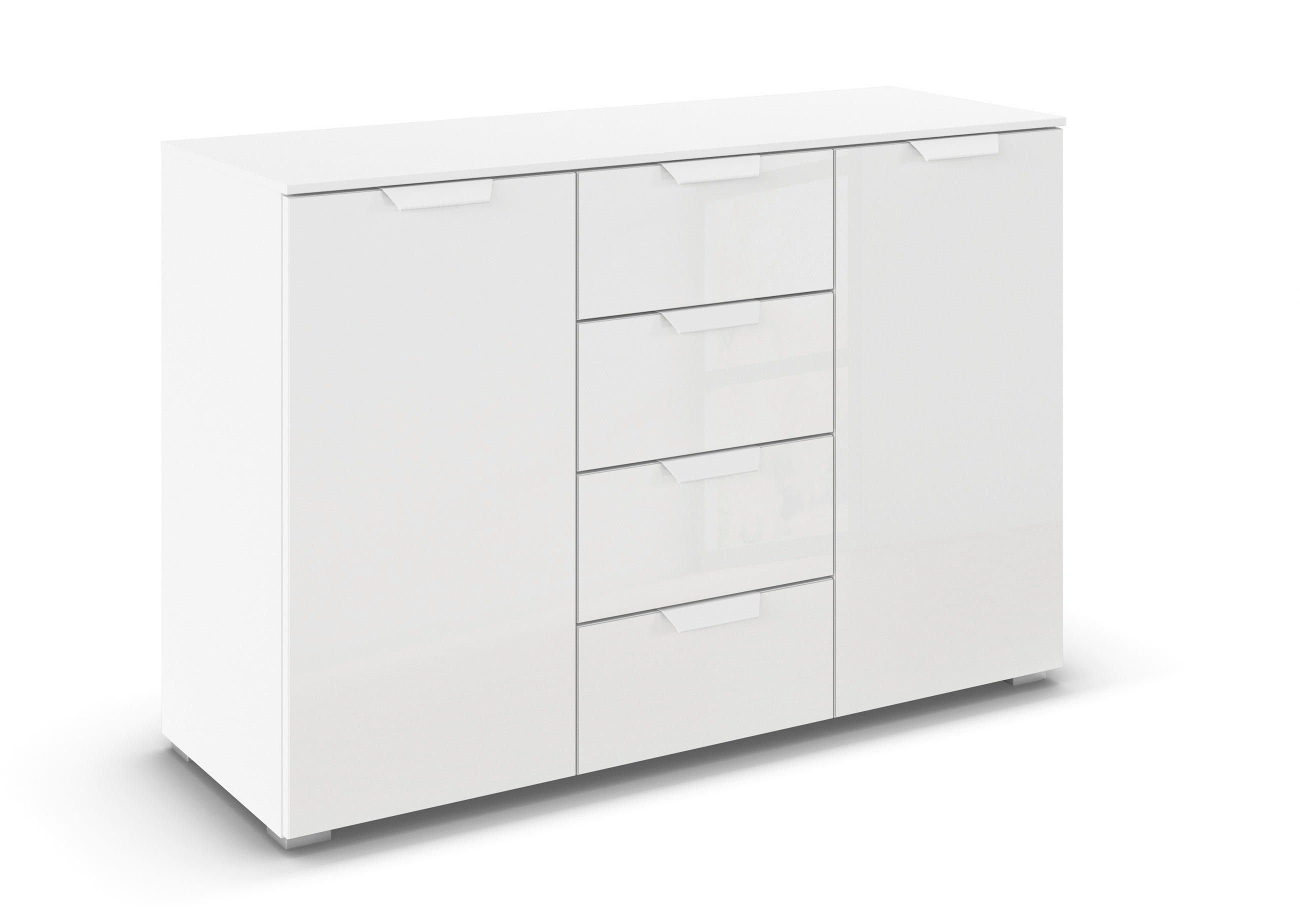 SIDEBOARD  in 120/81/42 cm  - Weiß, Design, Glas/Holzwerkstoff (120/81/42cm) - Carryhome