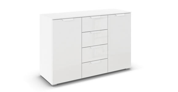 SIDEBOARD  in 120/81/42 cm  - Weiß, Design, Glas/Holzwerkstoff (120/81/42cm) - Xora