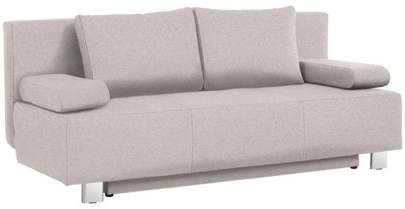 SCHLAFSOFA in Webstoff Naturfarben - Chromfarben/Naturfarben, Design, Textil/Metall (197/88/89cm) - Xora