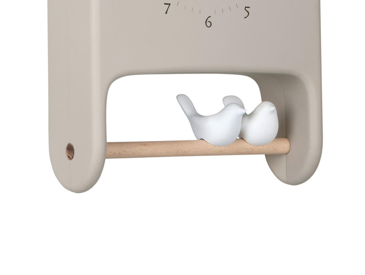 WANDUHR Love birds Grau 20/32/7 cm  - Grau, Basics, Kunststoff (20/32/7cm) - Karlsson