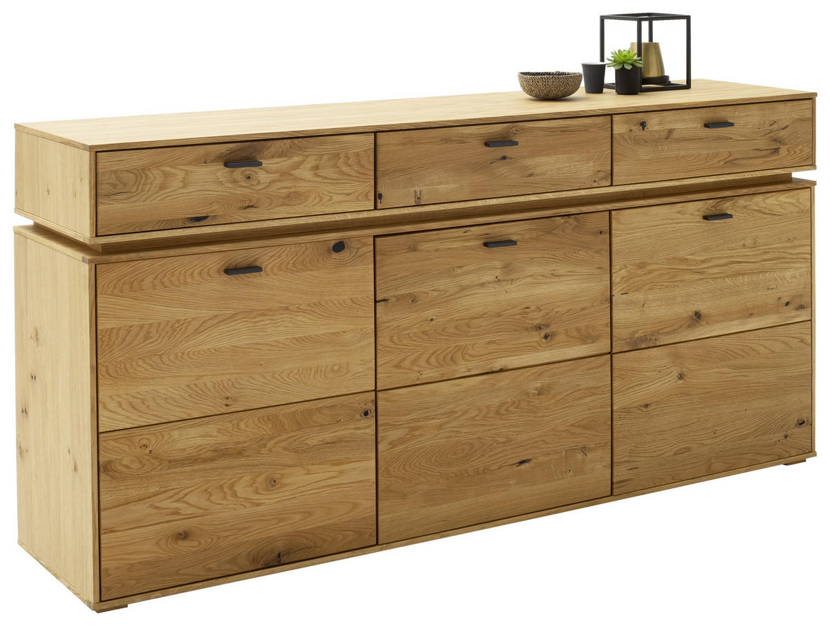 SIDEBOARD 183/90/44 cm  in Wildeiche  - Wildeiche/Anthrazit, Natur, Holz/Holzwerkstoff (183/90/44cm) - MID.YOU