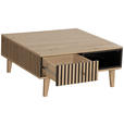 COUCHTISCH in Holz, Holzwerkstoff 80/80/36 cm  - Eichefarben/Schwarz, Design, Holz/Holzwerkstoff (80/80/36cm) - Carryhome