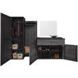 GARDEROBE 4-teilig  in 235/196/39 cm  - Anthrazit, Design, Glas/Holz (235/196/39cm) - Johann Jakob