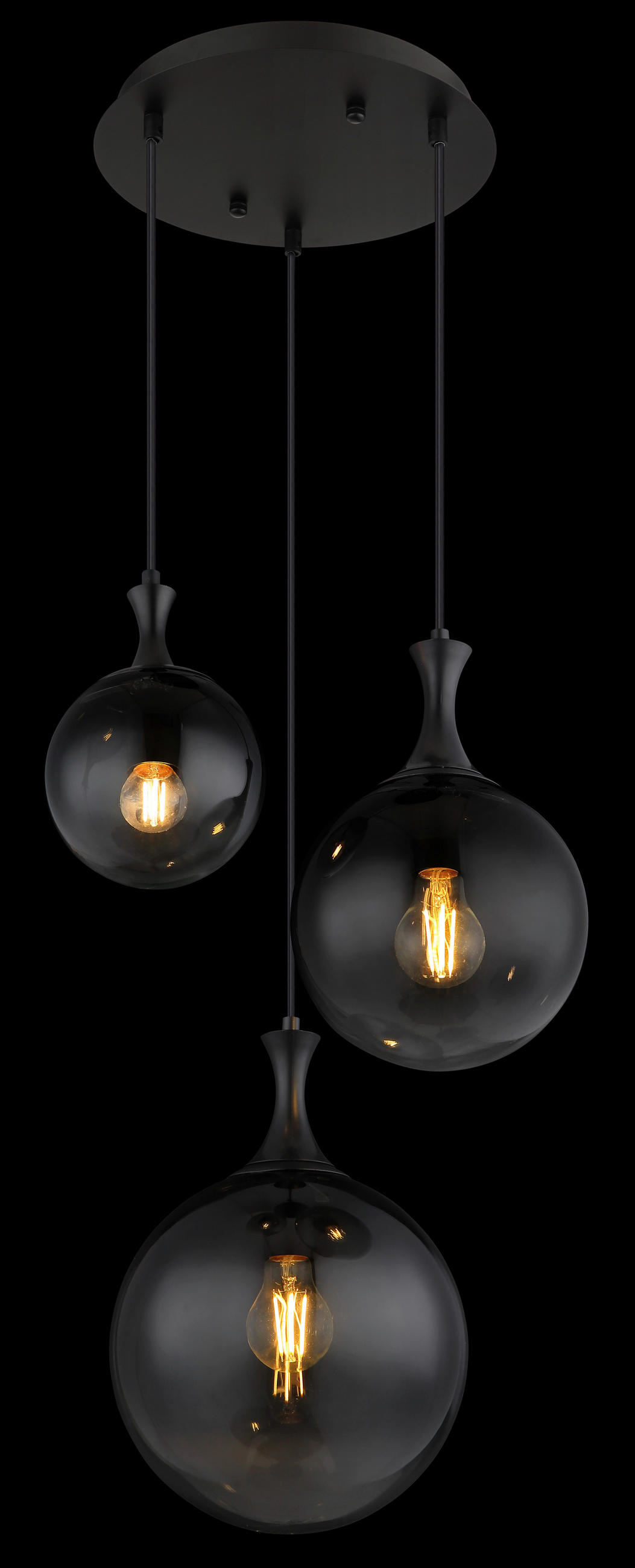 ZÁVĚSNÉ SVÍTIDLO, 39/141,5 cm  - černá, Design, kov/plast (39/141,5cm) - Globo