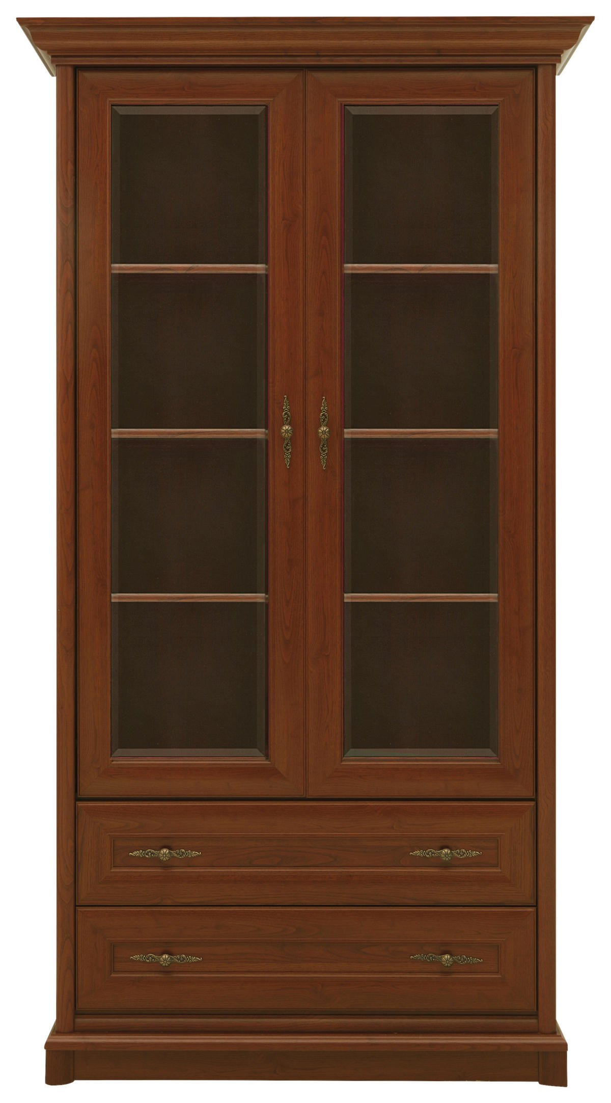 VITRÍNA, barvy kaštanu, 110/204,5/43 cm - bronzová/průhledné, Design, kov/kompozitní dřevo (110/204,5/43cm) - Cantus