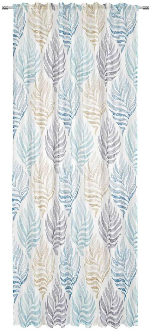 KUSOVÁ ZÁCLONA, 140/245 cm - modrá/béžová, Konventionell, textil (140/245cm) - Esposa