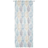 KUSOVÁ ZÁCLONA, 140/245 cm - modrá/béžová, Konventionell, textil (140/245cm) - Esposa