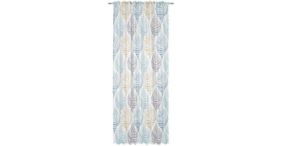 FERTIGSTORE halbtransparent  - Blau/Beige, KONVENTIONELL, Textil (140/245cm) - Esposa