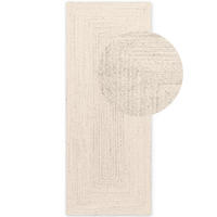 JUTETEPPICH 80/200 cm Juno Weiß rechteckig  - Weiß, Natur, Textil (80/200cm) - Hanse Home