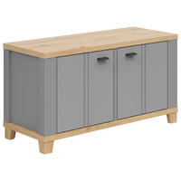 GARDEROBENBANK  in 94/51/38 cm  - Graphitfarben/Eiche Artisan, LIFESTYLE, Kunststoff (94/51/38cm) - Hom`in