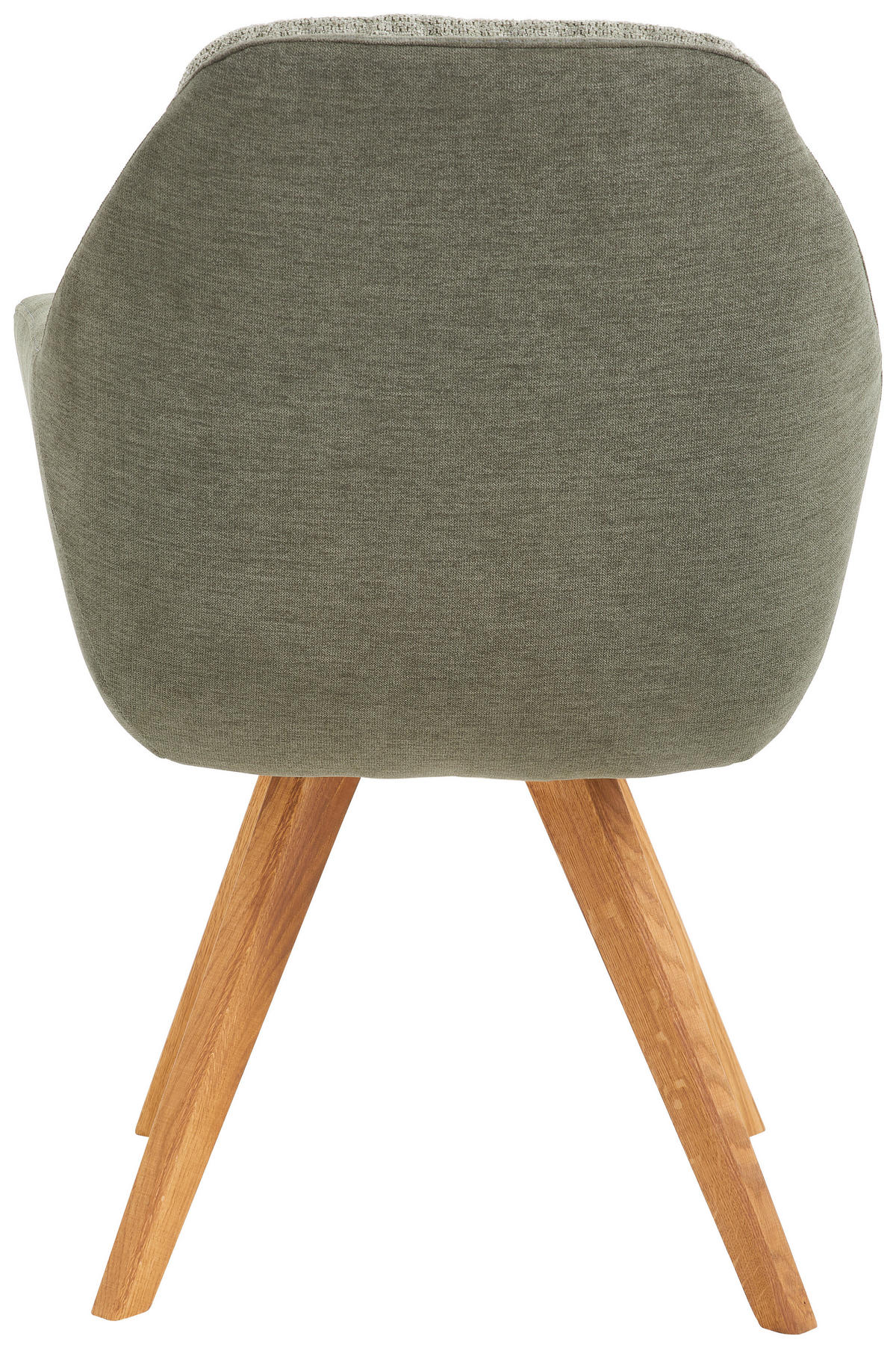 ARMLEHNSTUHL  in Flachgewebe  - Eichefarben/Olivgrün, Design, Holz/Textil (65/85/68cm) - Linea Natura