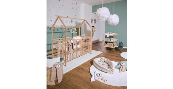 GITTERBETT EMMA 144/75/161 cm - Buchefarben, Trend, Holz (144/75/161cm) - My Baby Lou