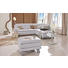Ecksofa Echtleder Rücken echt - Alufarben/Grau, KONVENTIONELL, Leder/Metall (246/220cm) - Celina Home