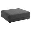 HOCKER in Textil Dunkelgrau  - Dunkelgrau/Schwarz, Design, Kunststoff/Textil (105/38/117cm) - home24