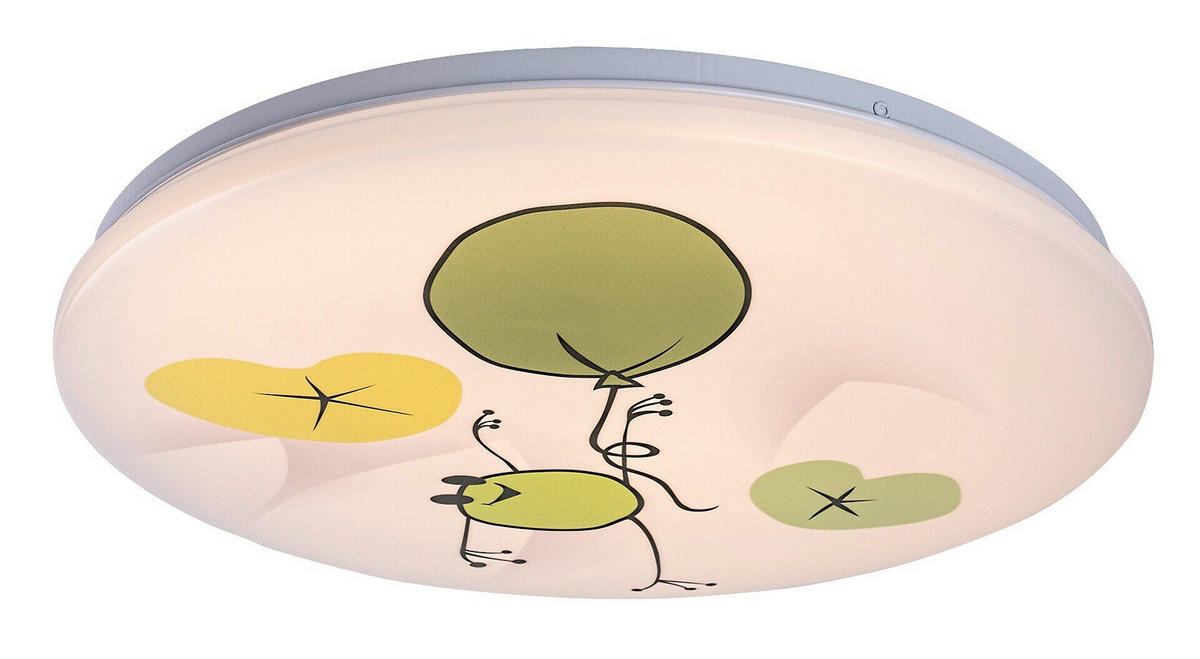 LED DEČJA PLAFONJERA FROGGO  - bela/višebojna, Dizajnerski, metal/plastika (37,5/5,5cm)