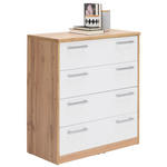 KOMMODE  in 72/84/36 cm  - Silberfarben/Eiche Wotan, KONVENTIONELL, Holzwerkstoff/Kunststoff (72/84/36cm) - Xora