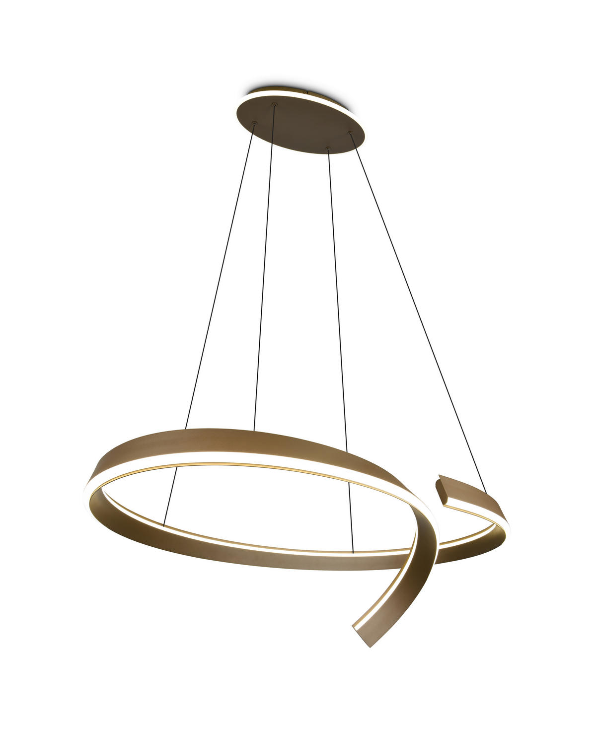 LED-HÄNGELEUCHTE CIRONDA 110/200/68 cm  - Platinfarben, Design, Metall (110/200/68cm) - Cinque