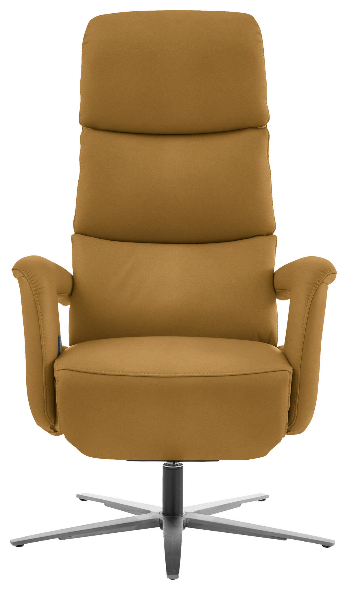 RELAXSESSEL Leder Currygelb  - Currygelb/Edelstahlfarben, Design, Leder/Metall (76/119/86cm) - Dieter Knoll