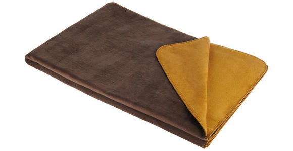 WOHNDECKE DE VELA 150/200 cm - Gelb/Braun, Basics, Textil (150/200cm) - Novel