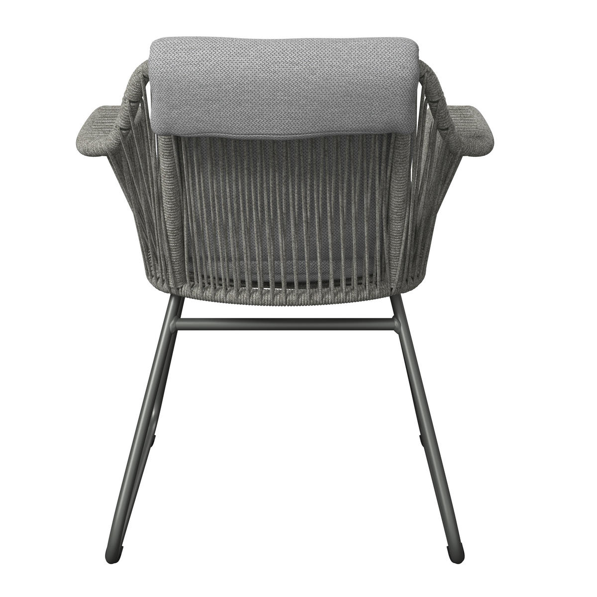 GARTENSESSEL Aluminium Hellgrau, Dunkelgrau  - Dunkelgrau/Hellgrau, MODERN, Textil/Metall (63/83/67cm) - Amatio