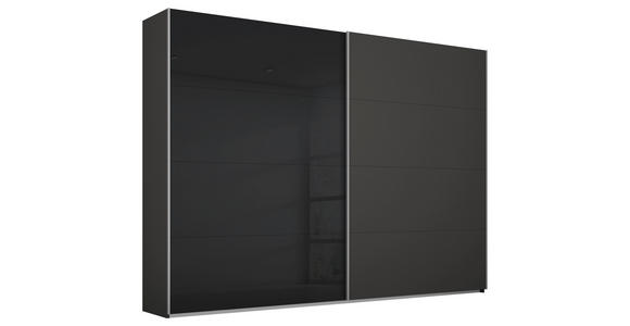 SCHWEBETÜRENSCHRANK 271/223/68 cm 2-türig Graphitfarben  - Alufarben/Graphitfarben, Design, Glas/Holzwerkstoff (271/223/68cm) - Xora