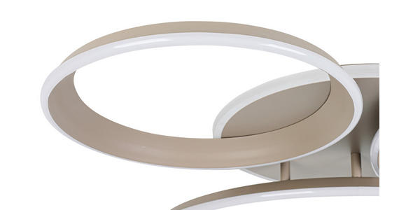 LED-DECKENLEUCHTE Velora 96/84/10 cm   - Sandfarben, Design, Kunststoff/Metall (96/84/10cm) - Dieter Knoll