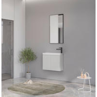 BADEZIMMER 3-teilig  in  - Kaschmir/Weiß Hochglanz, MODERN, Keramik/Holzwerkstoff (60/140/22cm) - MID.YOU