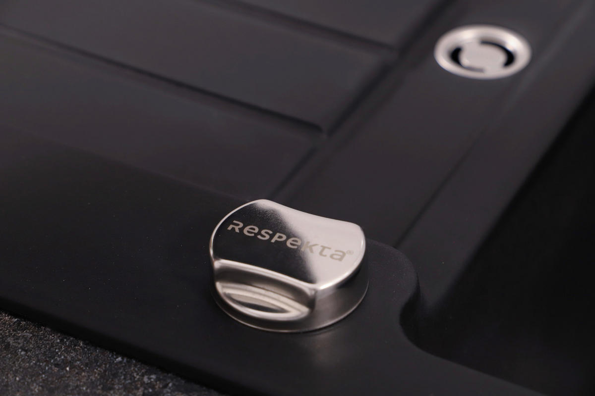 SPÜLE 17502100860435500-81  - Schwarz, Basics, Stein (86/20,5/43,5cm) - Respekta