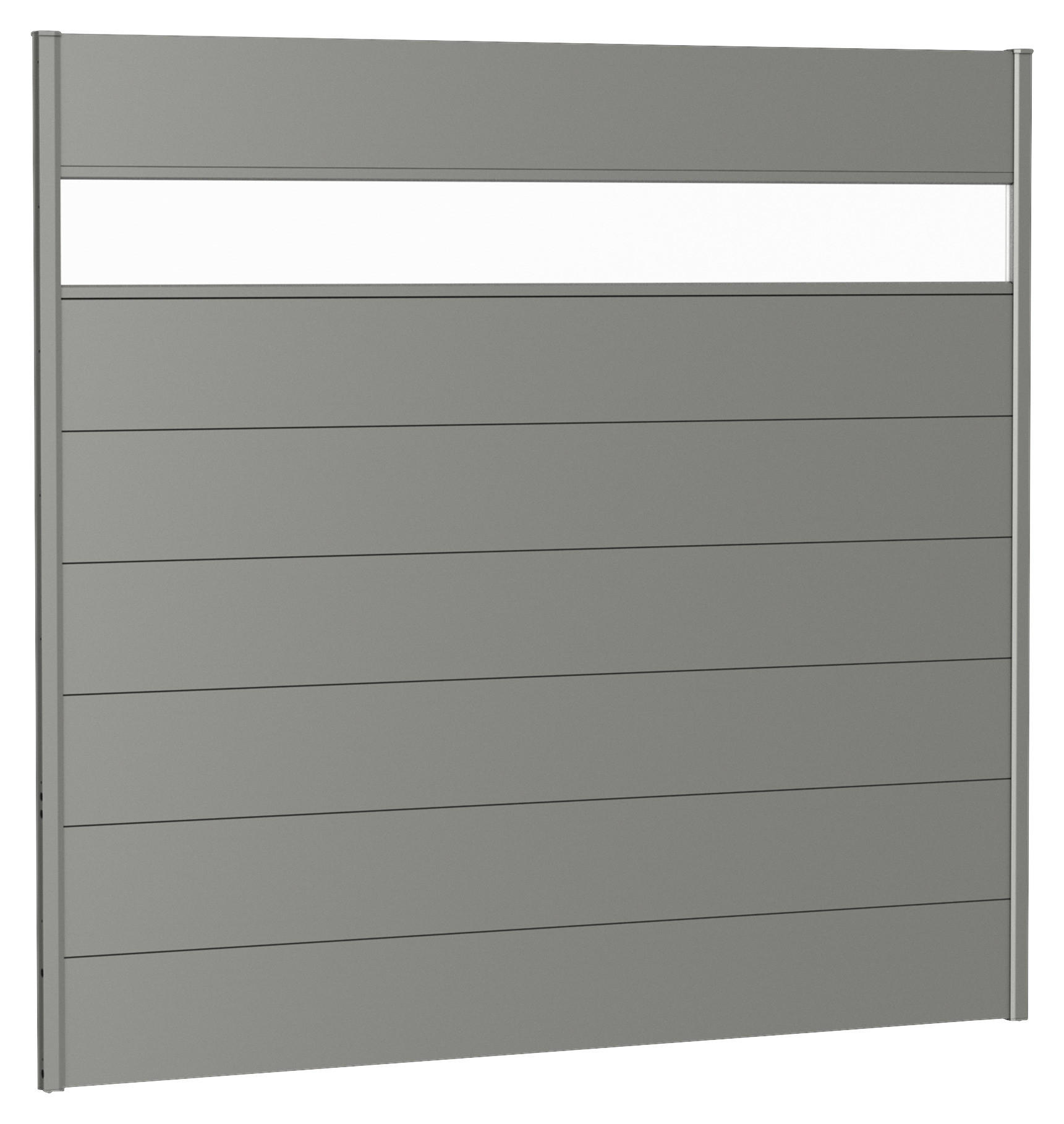 SICHTSCHUTZ - Grau, Basics, Kunststoff/Metall (194/182/4,4cm) - Biohort