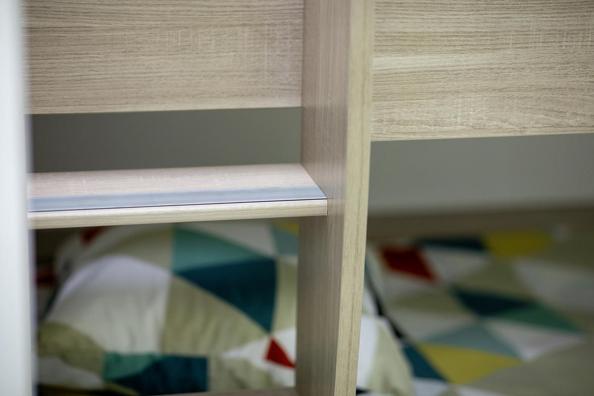 ETAGENBETT - Eichefarben, MODERN, Holzwerkstoff (90/200cm) - MID.YOU